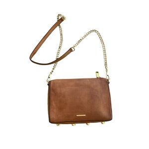 Rebecca Minkoff Brown Suede Chain Crossbody Shoulder Bag